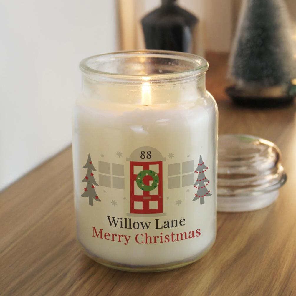 Personalised Home For Christmas Large Jar Candle Extra Image 3